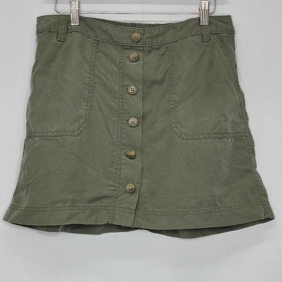 Gap Olive Green Button Down Skirt - Picture 2 of 13